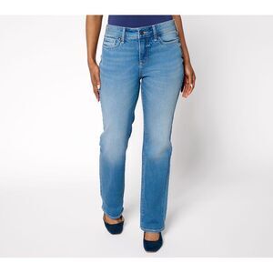 NYDJ Women's Pants Sz 12 Marilyn Straight Leg Jean Blue A694915